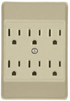 Cooper Three Wire Six Outlet Adapter