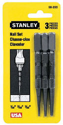 Stanley 3 Pack Assorted Nail Sets 