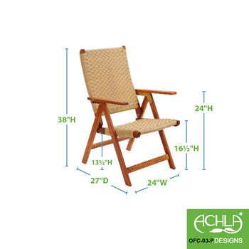 Achla OFC-03-P Polyweave Folding Chair