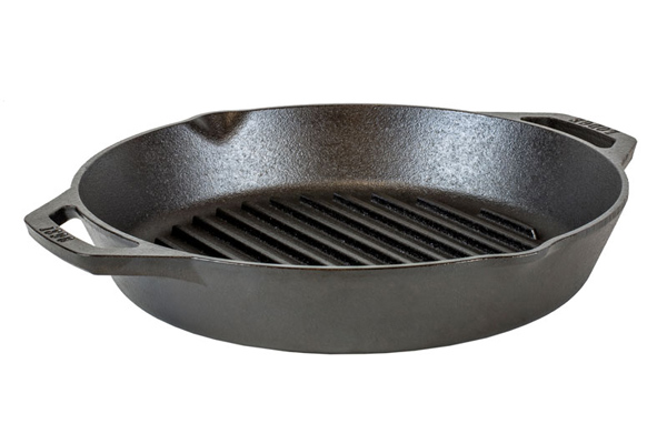 Lodge 12 Inch Dual Handle Cast Iron Grill Pan