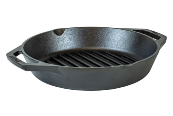 Lodge 10.25 Inch Dual Handle Cast Iron Grill Pan