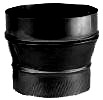 Black 8 inch Single Wall Stove Pipe Reducer