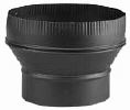 Black 6 inch Single Wall Stove Pipe Increaser