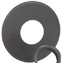 Heat-Fab Black 7 inch 22 Gauge Single Wall Stove Pipe Trim Collar