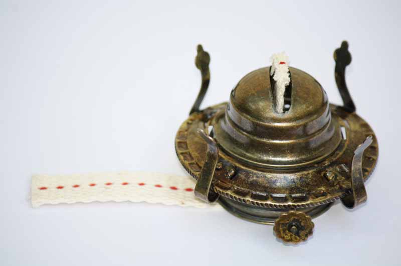 #2 OIL LAMP BURNER with ANTIQUE BRASS PLATED FINISH fits NEW & OLD #2 OIL LAMPS 