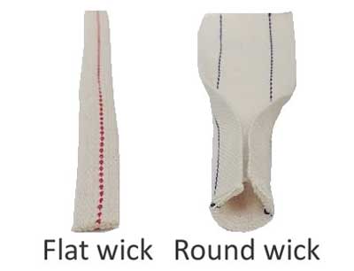 flat versus round wicks
