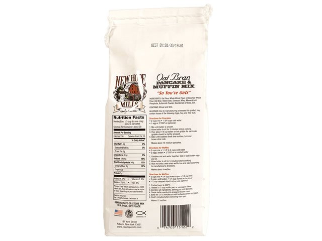 New Hope Mills Oat Bran Pancake Mix
