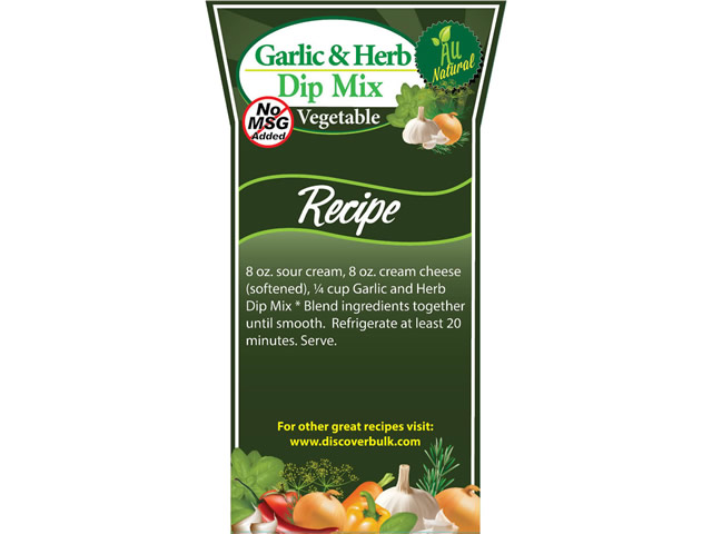 Natural Garlic and Herb Dip Mix