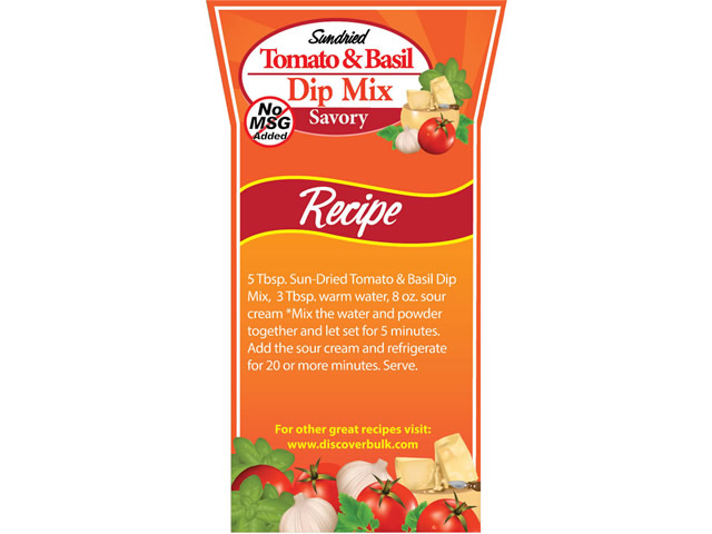 Sun Dried Tomato and Basil Dip Mix