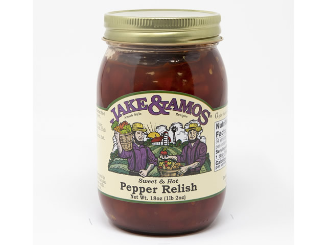 Jake and Amos Sweet and Hot Pepper Relish