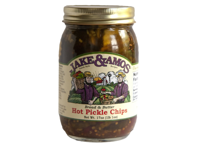Jake and Amos Hot Bread and Butter Pickle Chips
