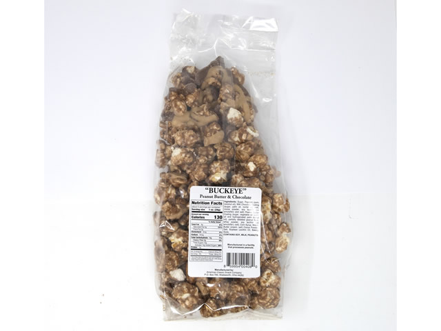 Buckeye Peanut Butter and Chocolate Popcorn