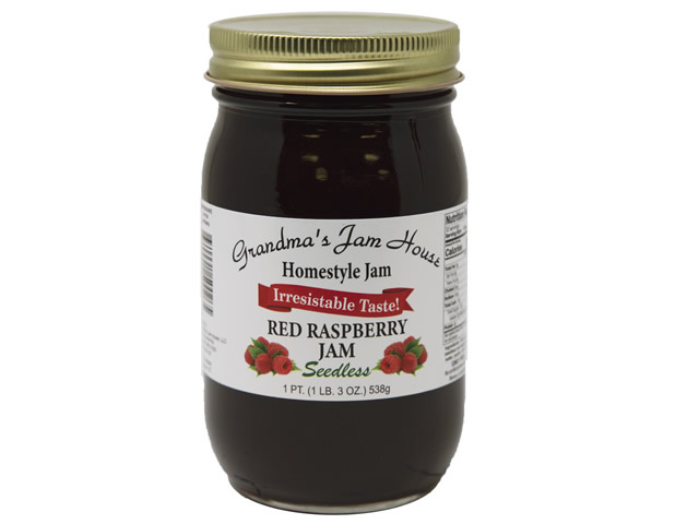 Grandmas Jam House Homestyle Seedless Red Raspberry Jam