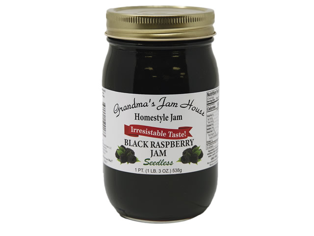 Grandmas Jam House Homestyle Seedless Black Raspberry Jam