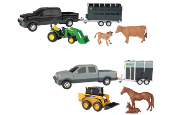 Ertl Pickup and Livestock Trailer Set