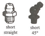 1/4 inch 28 Thread Grease Fittings