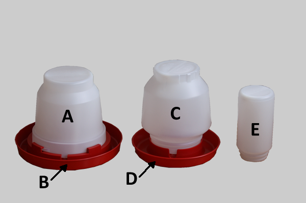 Miller Plastic Waterer Jars and Bases