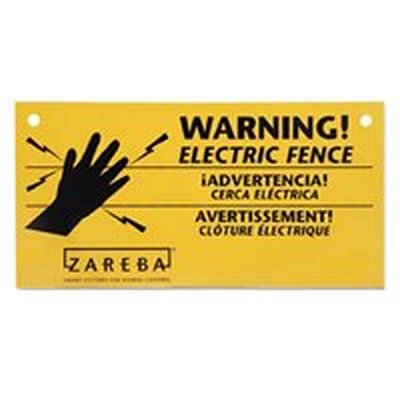 Zareba WS3 Electric Fence Warning Sign