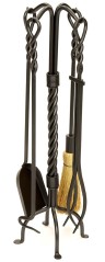 Minuteman Twisted Rope Fireplace Tool Sets