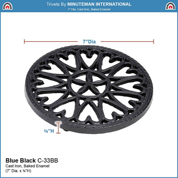 Minuteman C-33BB Blue-Black Sunburst Trivet