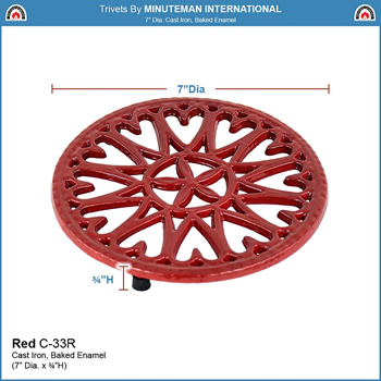 Minuteman C-33R Red Sunburst Trivet