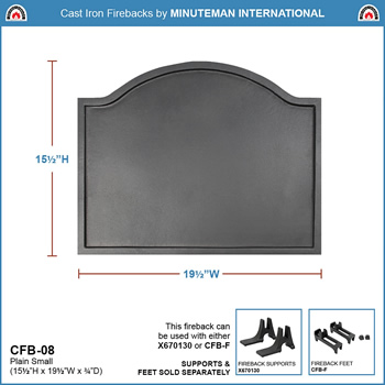 Minuteman CFB-08 Small Plain Design Fireback