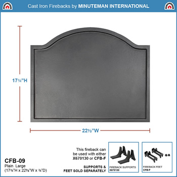 Minuteman CFB-09 Large Plain Design Fireback