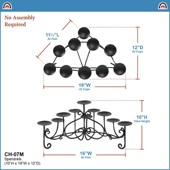 Minuteman CH-07M Spandrels II Hearth Candelabra