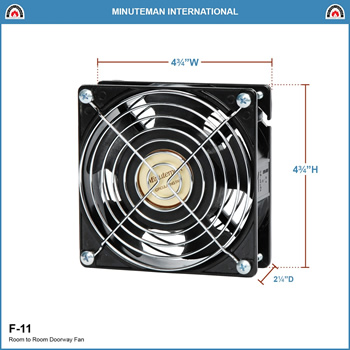 Minuteman F-11 Room to Room Doorway Fan