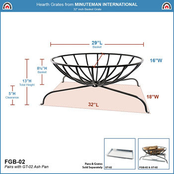 Minuteman FGB-02 32 Inch Basket Grate