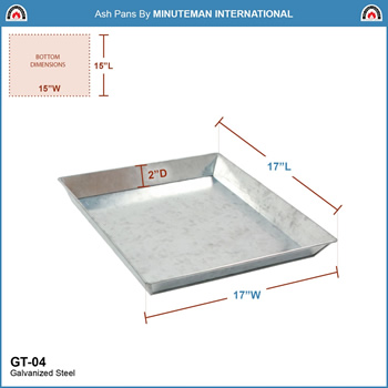 Minuteman GT-04 17x17 Inch Ash Pan