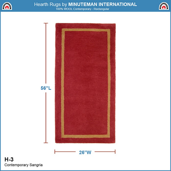 Minuteman H-3 Sangria Contemporary Rectangular Rug