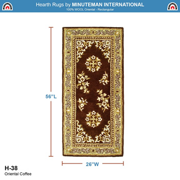 Minuteman H-38 56x26 Inch Coffee Oriental Rectangular Rug