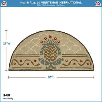 Minuteman H-60 Hospitality Half Round Rug