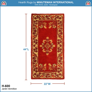 Minuteman H-600 Jardin Vermillion Rectangular Rug