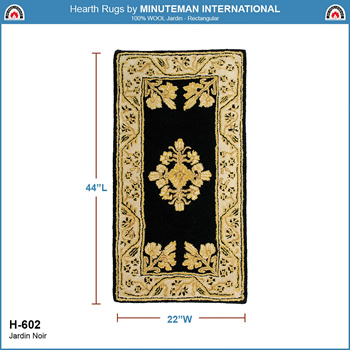 Minuteman H-602 Jardin Noir Rectangular Rug