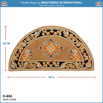 Minuteman H-604 Jardin Cocoa Half Round Rug