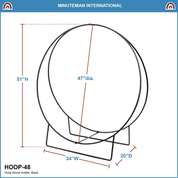 Minuteman HOOP-48 48 Inch Log Holder Hoop