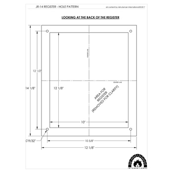 Minuteman JR-14 12x14 Inch Cast Iron Register with Louvers