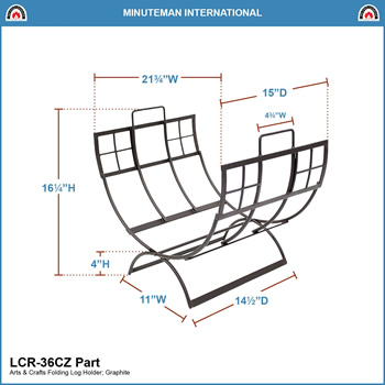 Minuteman LCR-36CZ Arts and Craft Log Holder with Suede Carrier