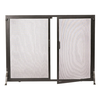 Minuteman S-63 38x30 Inch Classic Flat Fireplace Screen with Doors