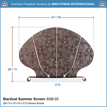 Minuteman SSB-03 Stardust Summer Fireplace Screen