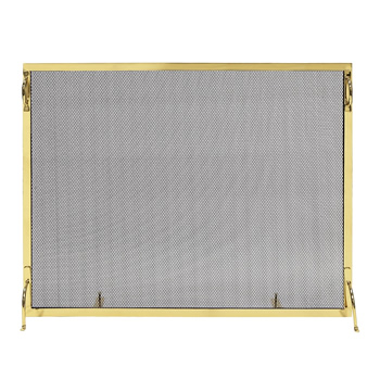 Minuteman SSM-3830BR 38x30 Inch Montreal Polished Brass Fireplace Screen