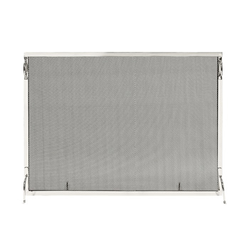 Minuteman SSM-4433NP 44x33 Inch Montreal Polished Nickel Fireplace Screen