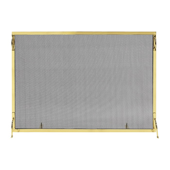 Minuteman SSM-5036BR 50x36 Inch Montreal Polished Brass Fireplace Screen