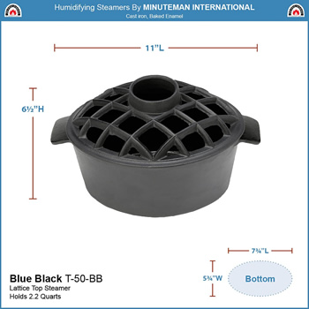 Minuteman T-50-BB Blue-Black Lattice Top Steamer