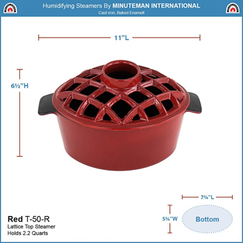 Minuteman T-50-R Red Lattice Top Steamer