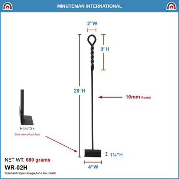 Minuteman WR-02H Rope Design Standard Ash Hoe