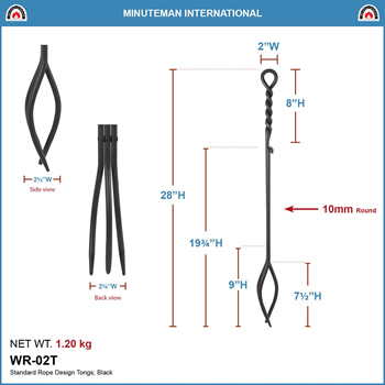 Minuteman WR-02T Rope Design Standard Tongs