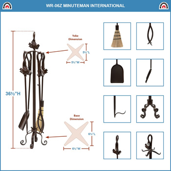 Minuteman WR-06Z Roman Bronze Maple Leaf Tool Set